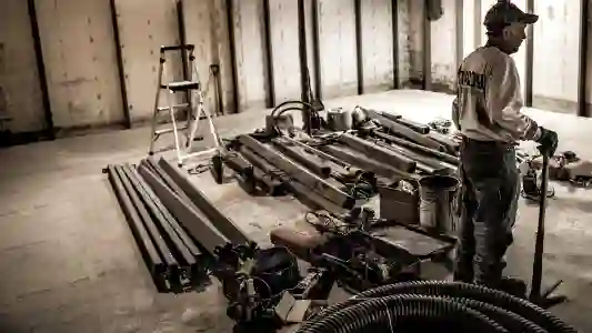 Foundation wall support bracket installation in Milwaukee by McCoy Contractors